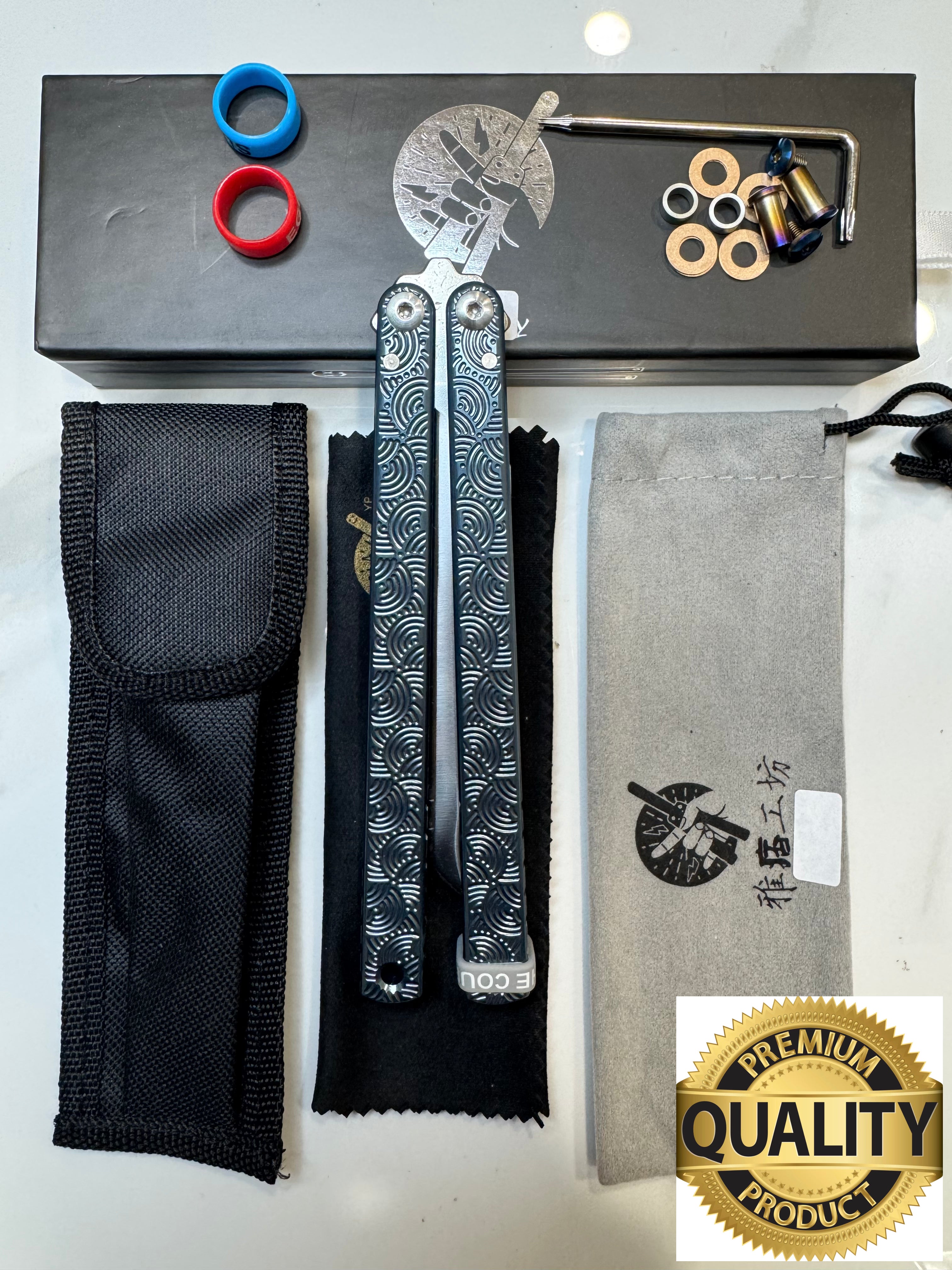Butterfly Live Blade Balisong SEA EEL-2 (Grey Handles/Silver Blade) Gift Ideas FREE SHIPPING Age 18+ only