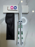 Butterfly Live Blade Balisong SEA LION1 White/Green FREE SHIPPING Age 18+ only
