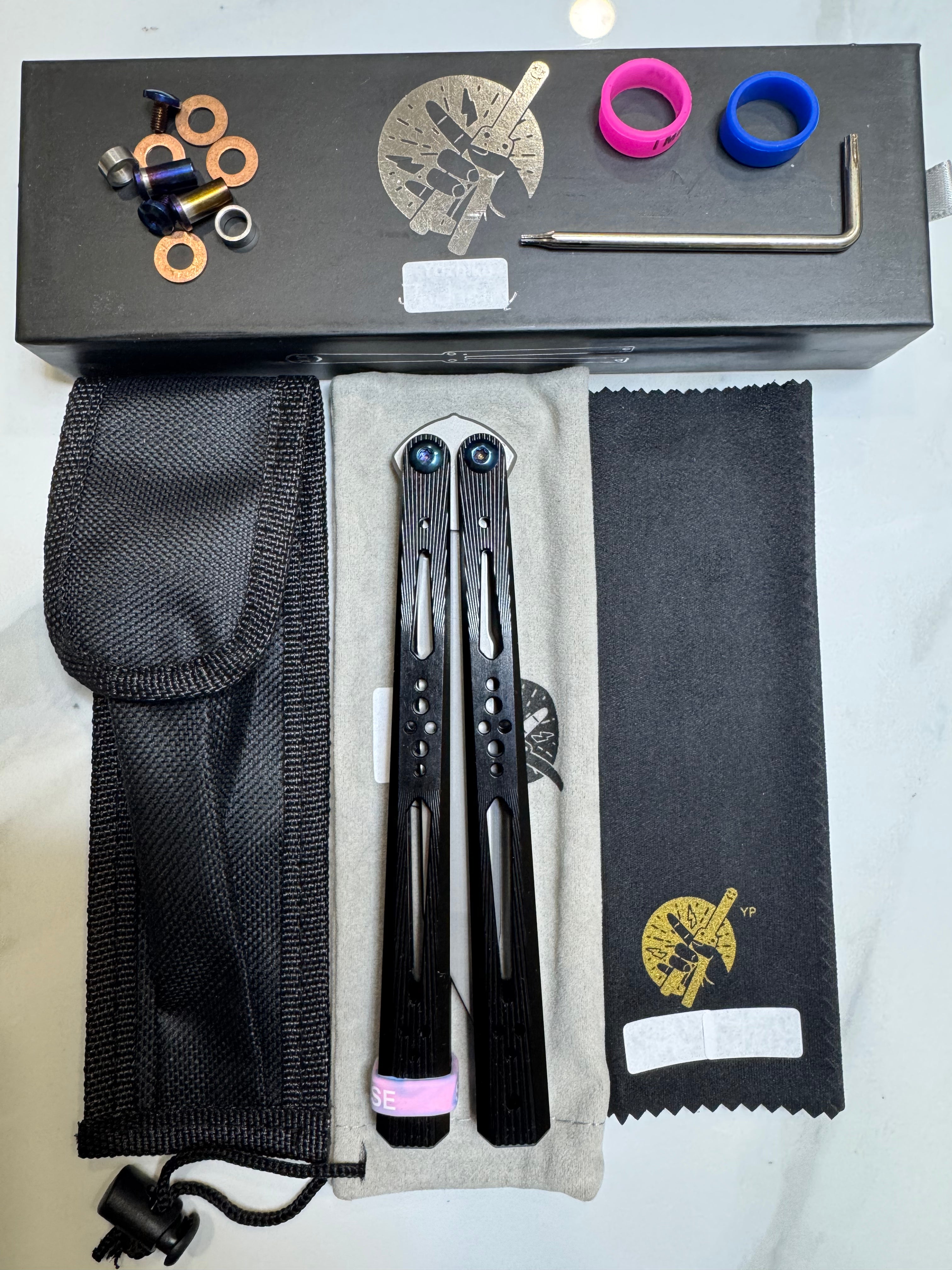Butterfly Live Blade Balisong SEA HAWK Black/Grey FREE SHIPPING Great Gift Ideas Age 18+ only