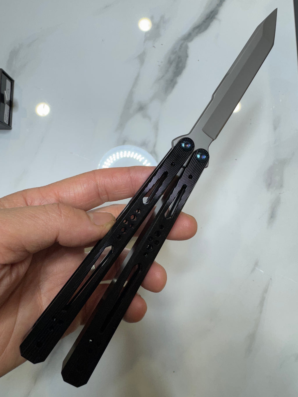 Butterfly Live Blade Balisong SEA HAWK Black/Grey FREE SHIPPING Great Gift Ideas Age 18+ only