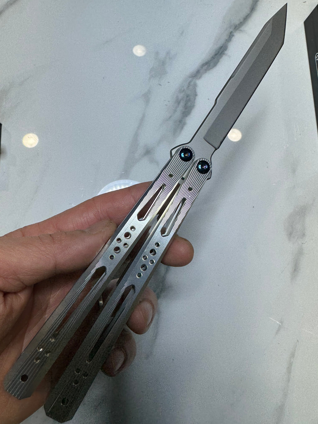 Butterfly Live Blade Balisong SEA HAWK Silver/Grey FREE SHIPPING Great Gift Ideas Age 18+ only