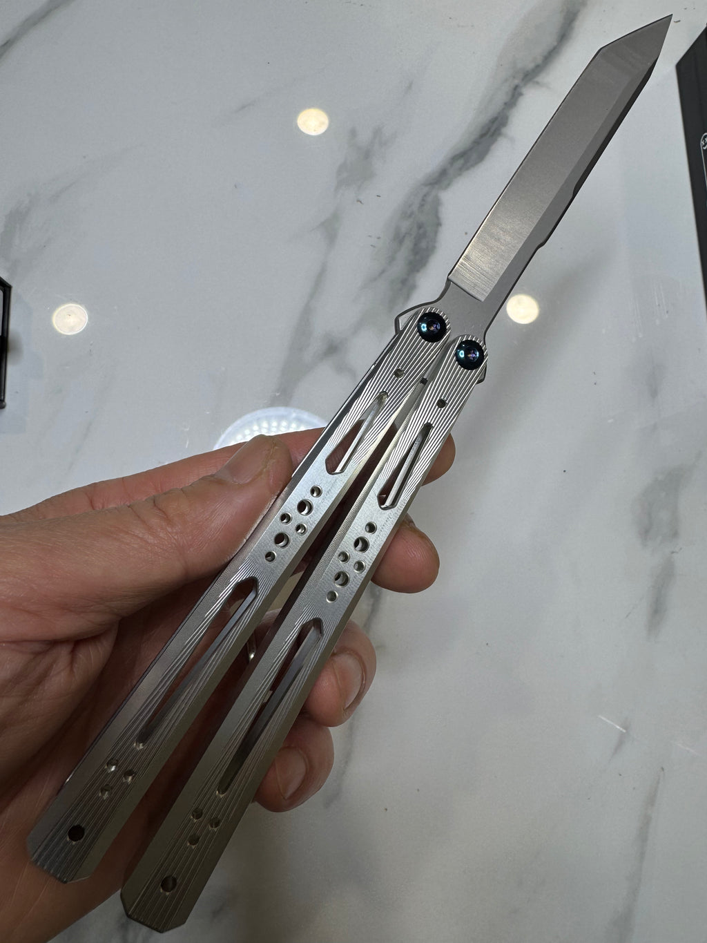 Butterfly Live Blade Balisong SEA HAWK Silver/Grey FREE SHIPPING Great Gift Ideas Age 18+ only