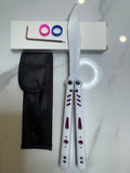 Butterfly Live Blade Balisong SEA LION1 Purple/White FREE SHIPPING Age 18+ only