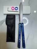Butterfly Live Blade Balisong SEA LION2 Blue/Grey FREE SHIPPING Age 18+ only