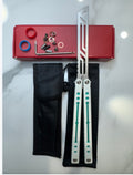 Balisong Butterfly Trainer THEONE AVATAR "WhiteGreen" PREMIUM QUALITY Free Shipping