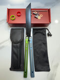 SEA SNAKE Full Aluminium Alloy Blue/Green Black blunt blade Safe Balisong Trainer PREMIUM QUALITY Free Fast Shipping