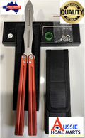 Butterfly BALISONG Trainer ALUMI Red Tip Blade PREMIUM QUALITY Free Shipping