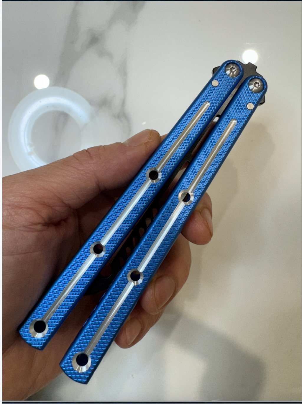 Butterfly Safe Balisong Trainer "BLUE” SEA MONSTER PREMIUM QUALITY Free Shipping