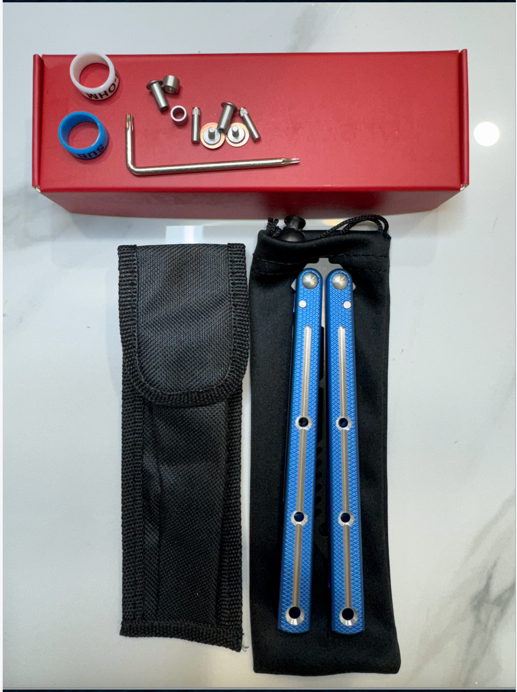 Butterfly Safe Balisong Trainer "BLUE” SEA MONSTER PREMIUM QUALITY Free Shipping