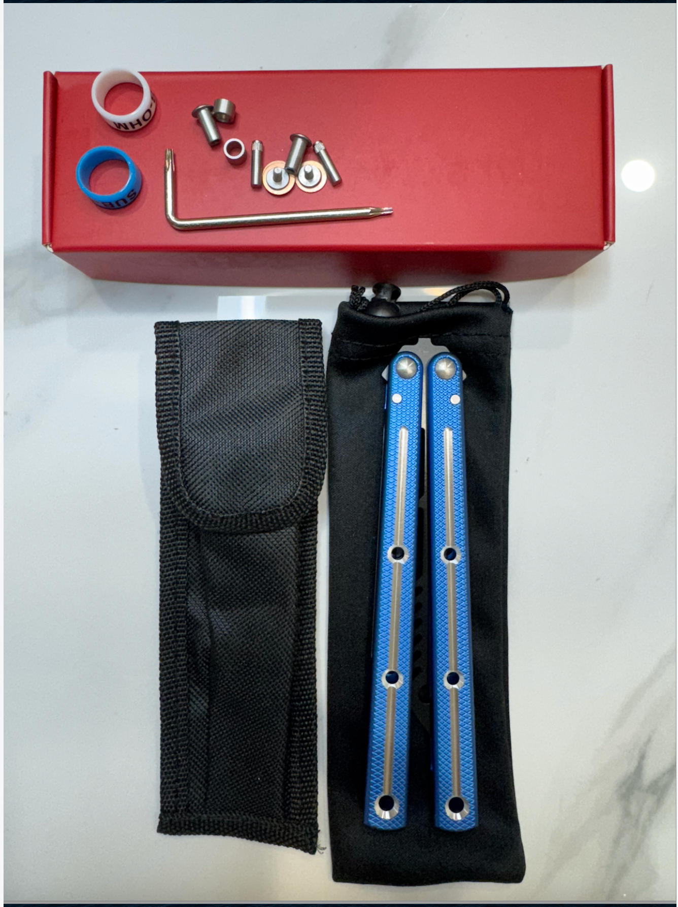 Butterfly Safe Balisong Trainer "BLUE” SEA MONSTER PREMIUM QUALITY Free Shipping