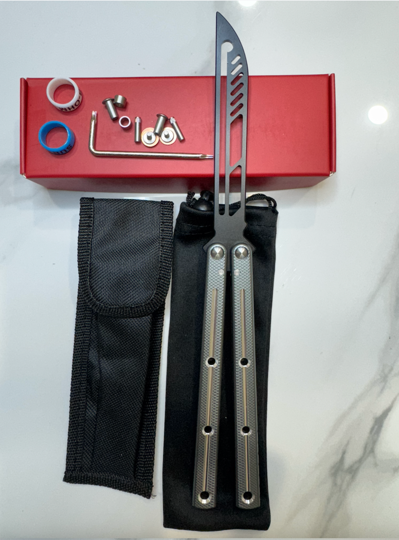 Butterfly Safe Balisong Trainer "GREY” SEA MONSTER PREMIUM QUALITY Free Shipping