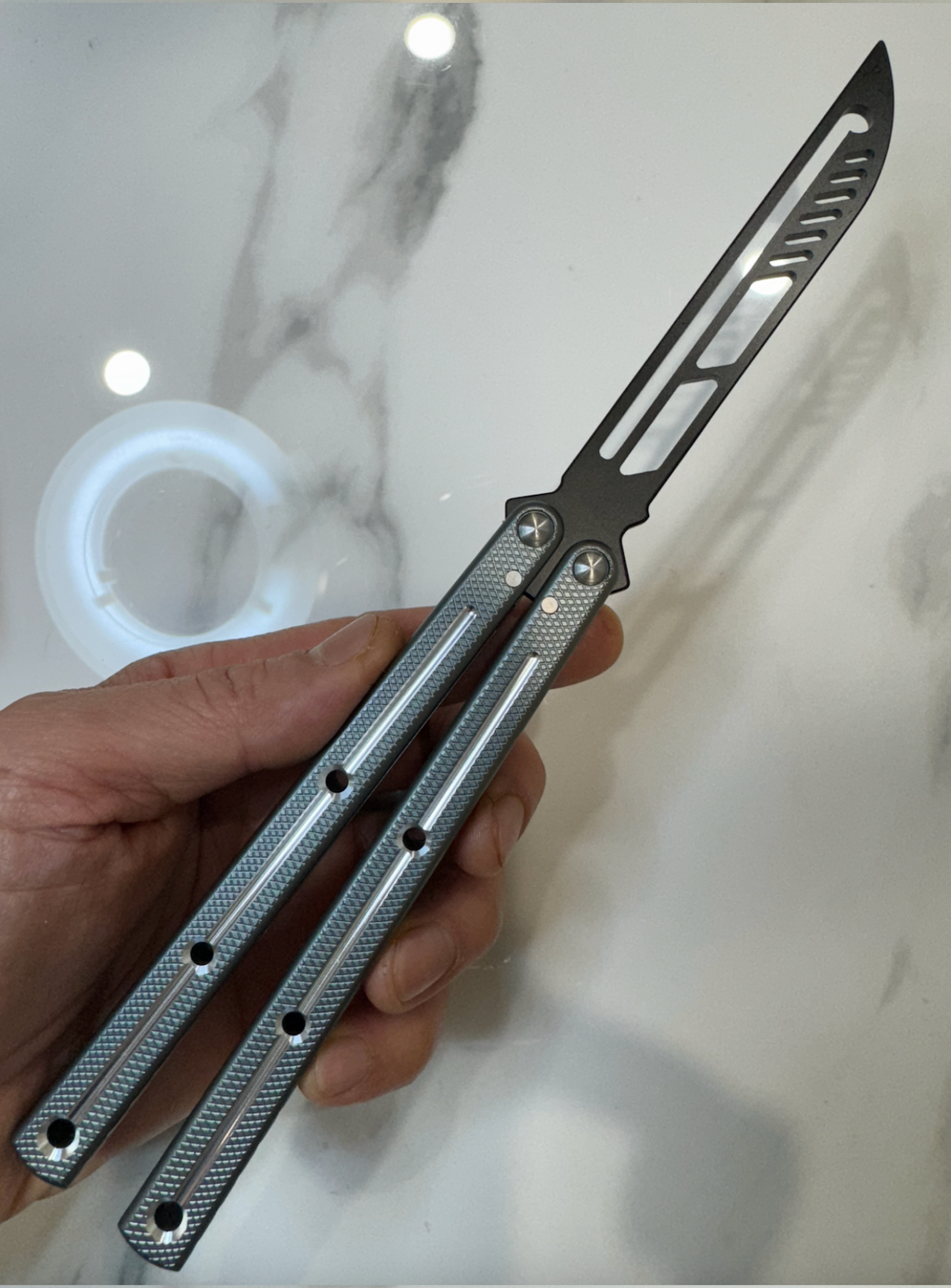 Butterfly Safe Balisong Trainer "GREY” SEA MONSTER PREMIUM QUALITY Free Shipping