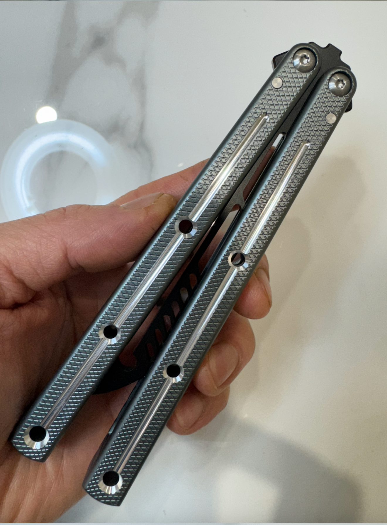 Butterfly Safe Balisong Trainer "GREY” SEA MONSTER PREMIUM QUALITY Free Shipping
