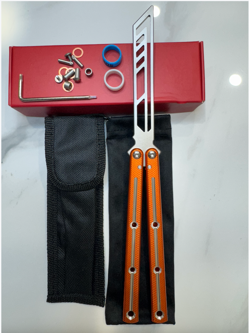 Butterfly Durable Balisong Trainer "Brown/Silver blade" SEA-DRAGON PREMIUM QUALITY Free Shipping