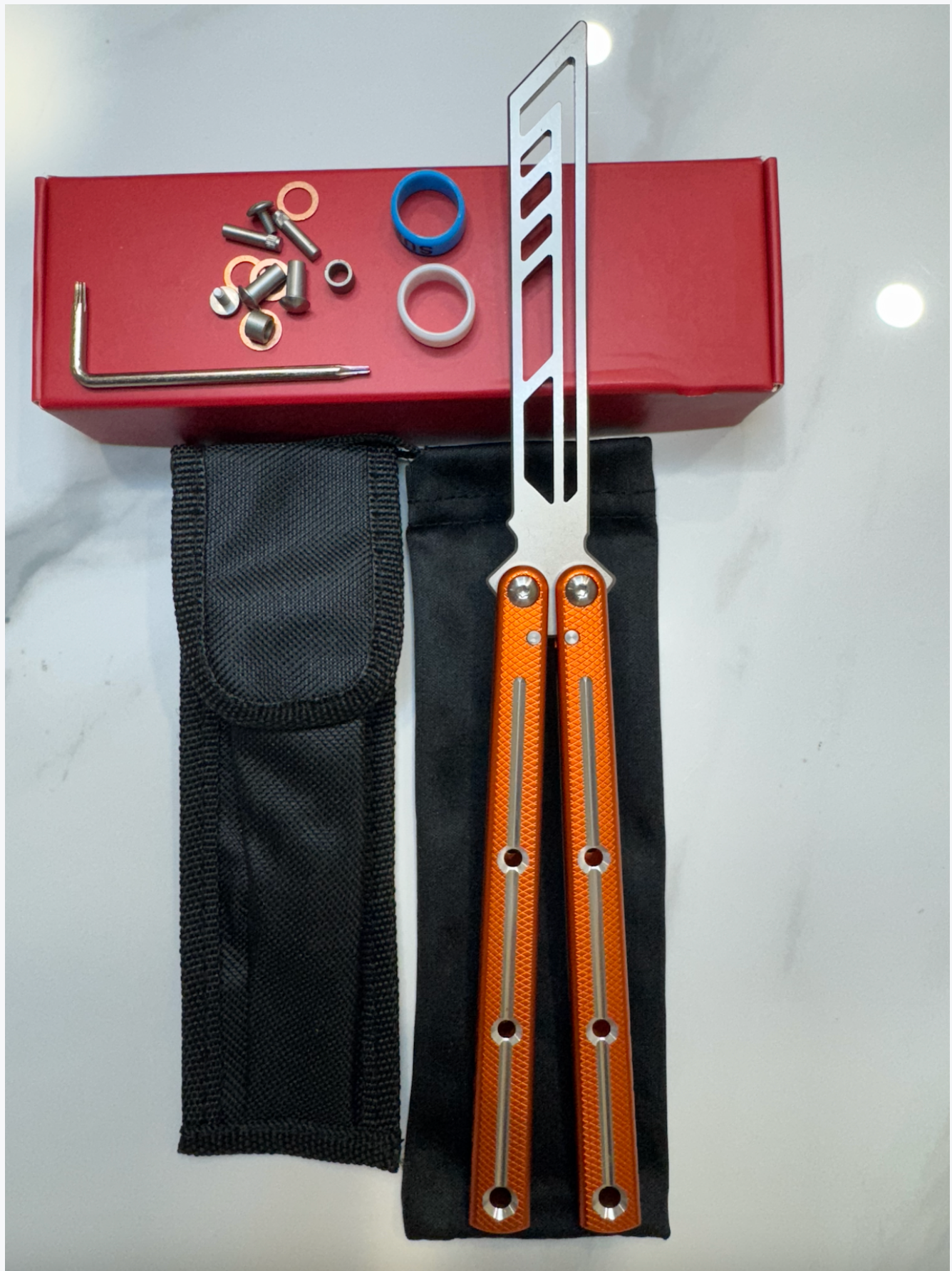 Butterfly Durable Balisong Trainer "Brown/Silver blade" SEA-DRAGON PREMIUM QUALITY Free Shipping