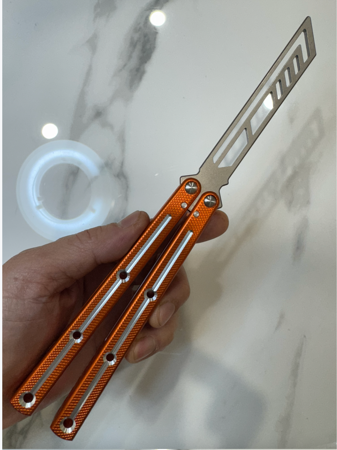 Butterfly Durable Balisong Trainer "Brown/Silver blade" SEA-DRAGON PREMIUM QUALITY Free Shipping