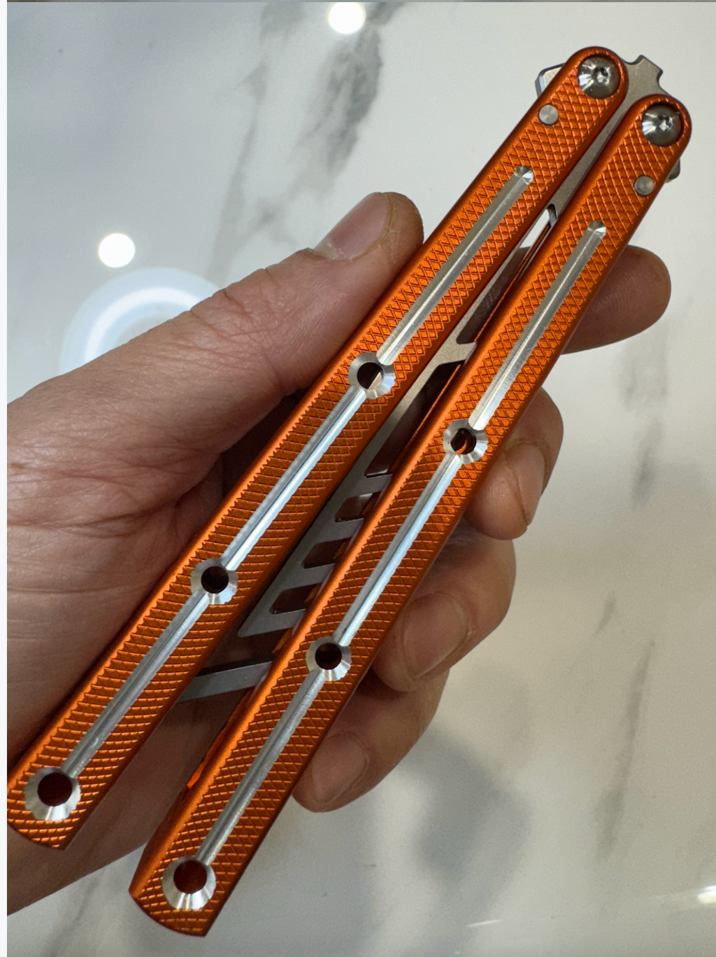Butterfly Durable Balisong Trainer "Brown/Silver blade" SEA-DRAGON PREMIUM QUALITY Free Shipping