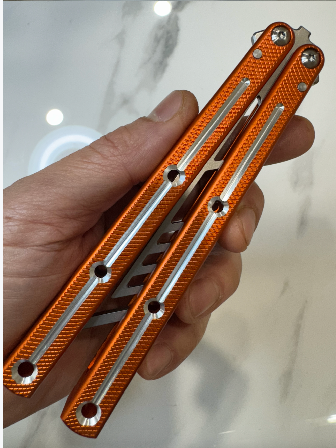 Butterfly Durable Balisong Trainer "Brown/Silver blade" SEA-DRAGON PREMIUM QUALITY Free Shipping