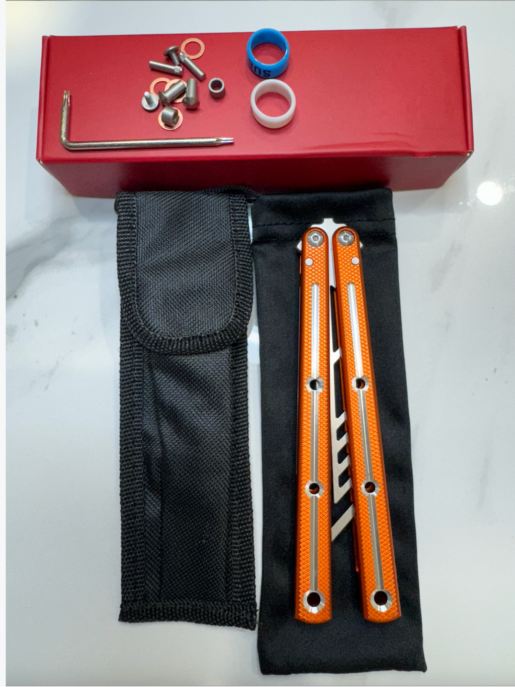 Butterfly Durable Balisong Trainer "Brown/Silver blade" SEA-DRAGON PREMIUM QUALITY Free Shipping