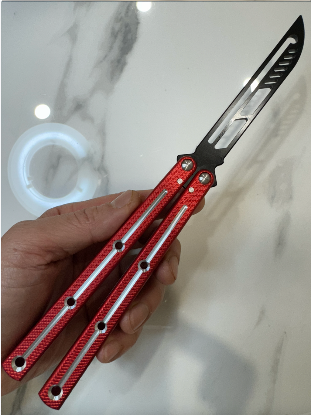 Butterfly Safe Balisong Trainer "RED” SEA MONSTER PREMIUM QUALITY Free Shipping