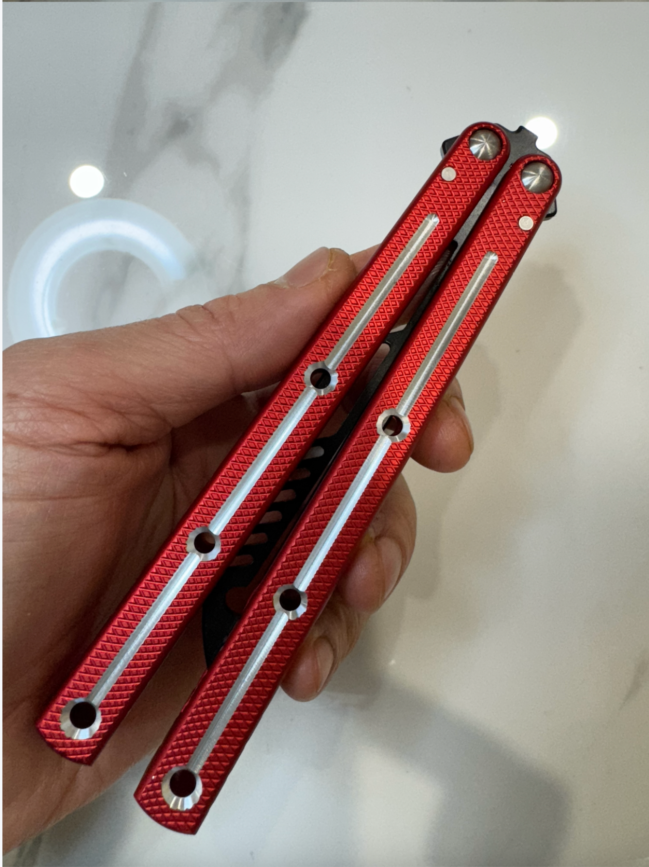 Butterfly Safe Balisong Trainer "RED” SEA MONSTER PREMIUM QUALITY Free Shipping