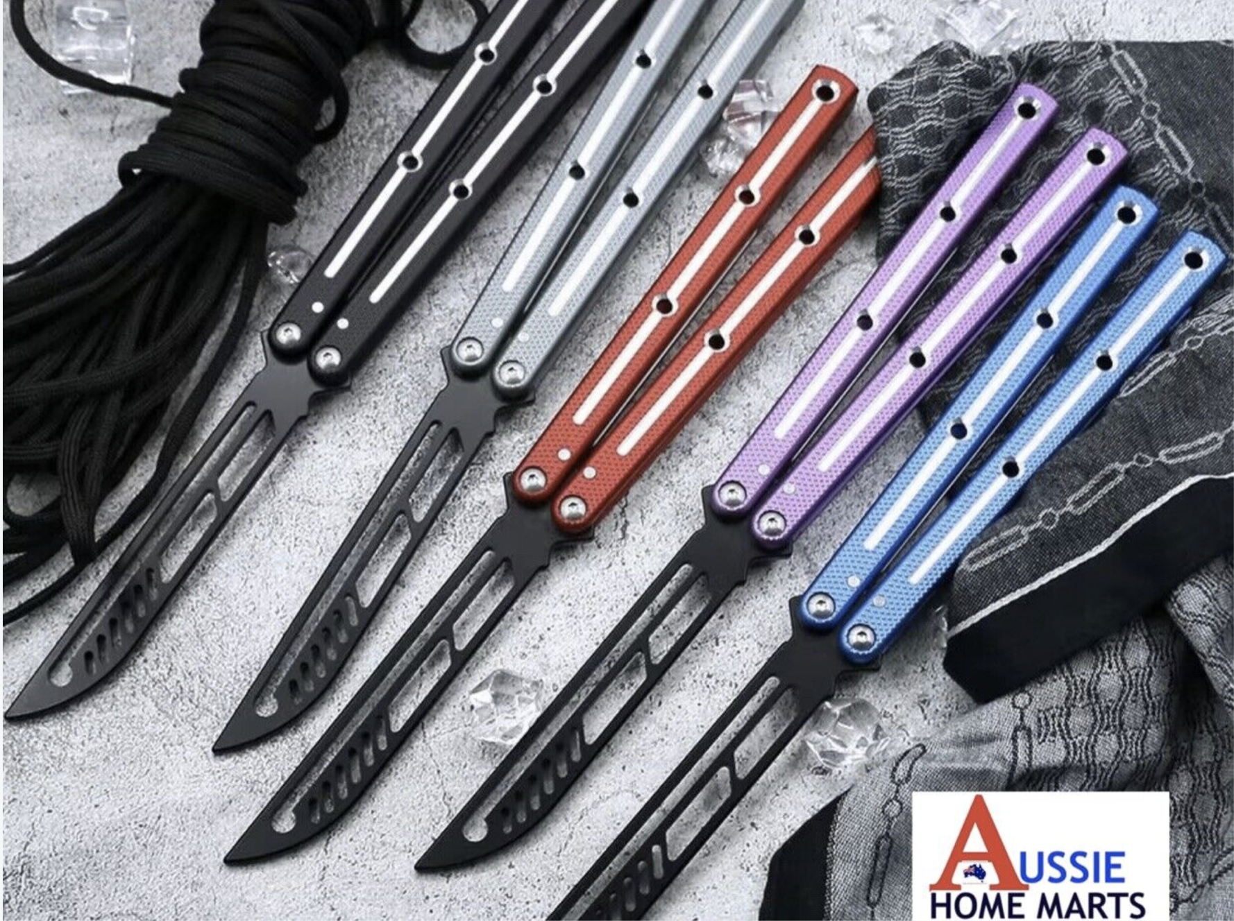 Butterfly Safe Balisong Trainer "BLACK” SEA MONSTER PREMIUM QUALITY Free Shipping