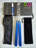 Butterfly BALISONG Trainer ALUMIS Blue Tanto Silver Blade PREMIUM Free Shipping