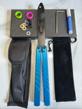 Butterfly BALISONG Trainer/bottle opener TigerShark Blue/Black PREMIUM QUALITY Free Shipping