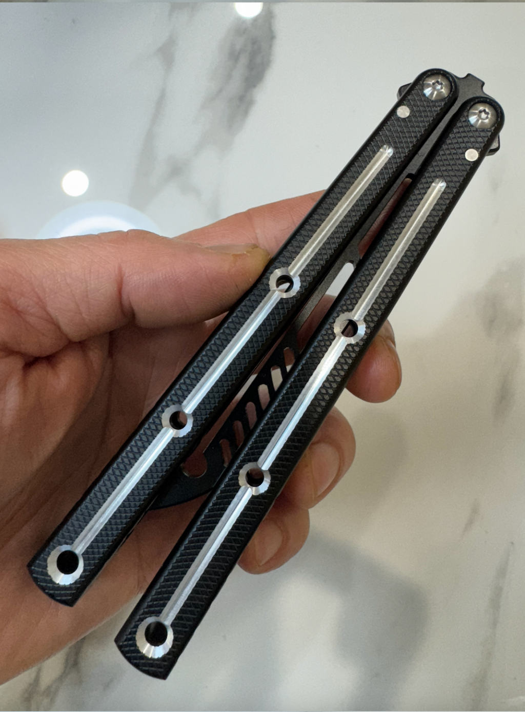 Butterfly Safe Balisong Trainer "BLACK” SEA MONSTER PREMIUM QUALITY Free Shipping