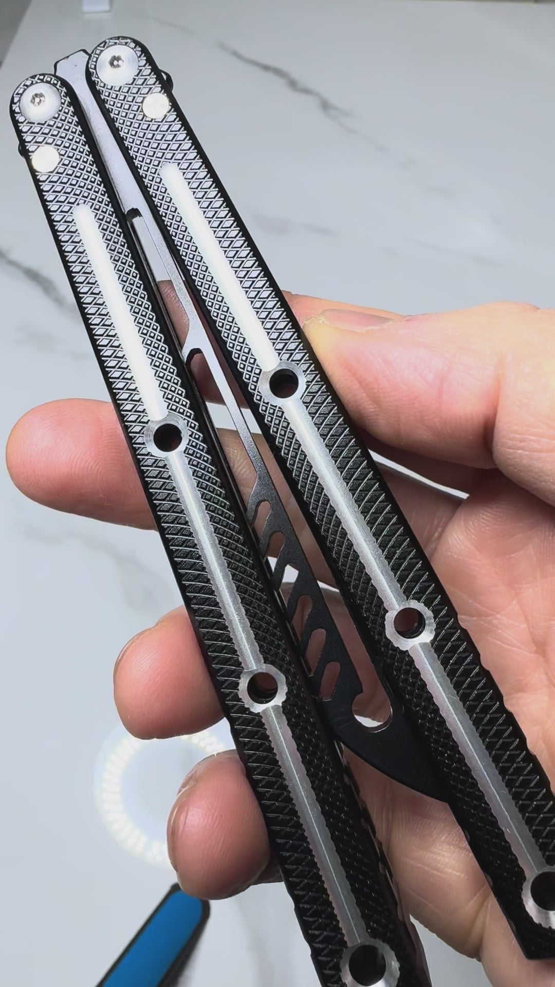 Butterfly Durable Balisong Trainer SEA-DRAGON Black/BlackV2 PREMIUM QUALITY Free Shipping