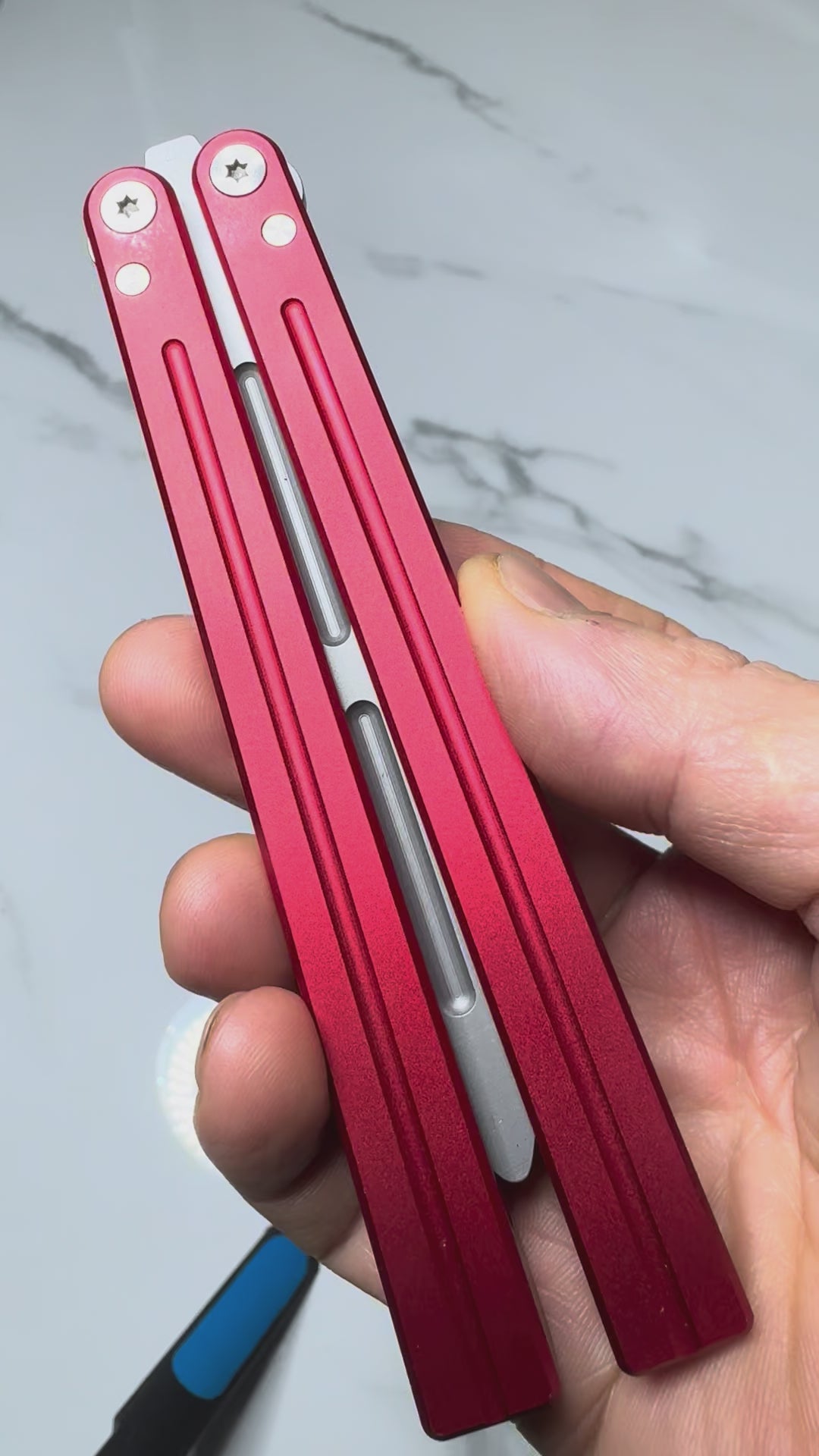 Butterfly BALISONG Trainer ALUMI Red Tip Blade PREMIUM QUALITY Free Shipping