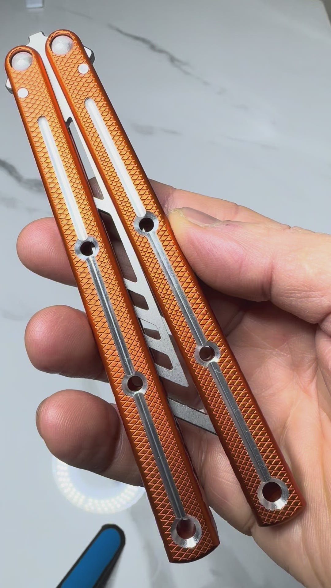 Butterfly Durable Balisong Trainer "Brown/Silver blade" SEA-DRAGON PREMIUM QUALITY Free Shipping